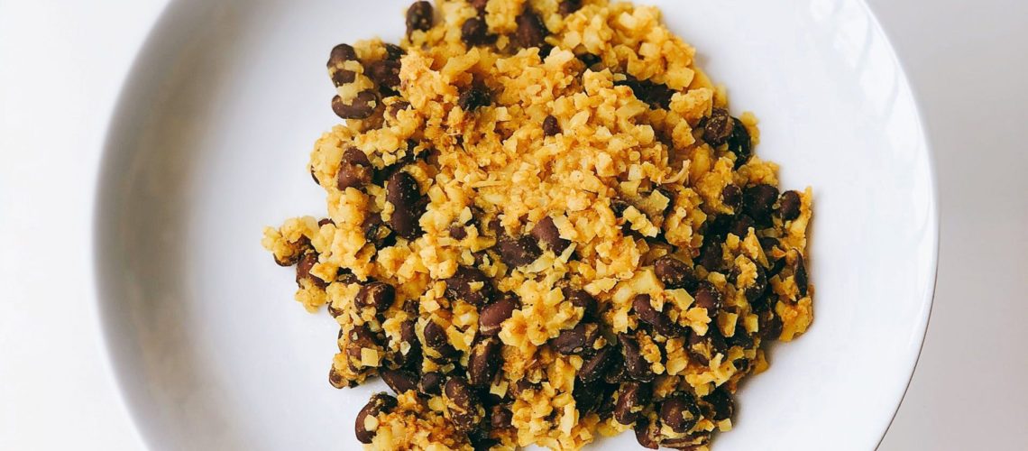 20-minute curried cauliflower with black beans